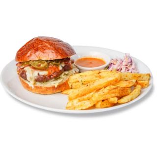 Art Burger + Strawberry Lemonade