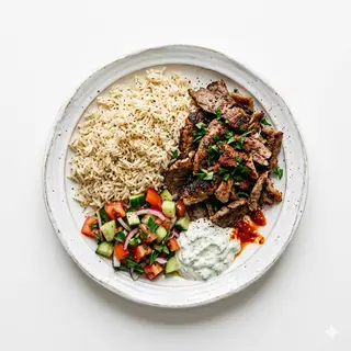 Plato De Arroz Y Carne