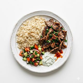 Plato De Arroz Y Carne