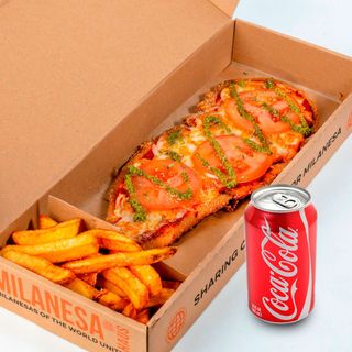 Combo Coca Cola Milanesa de Ternera Napolitana