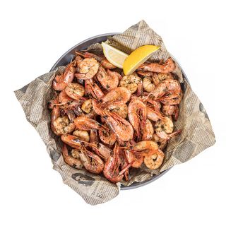 Много жареных креветок (600/50г)