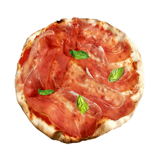 Margherita con crudo