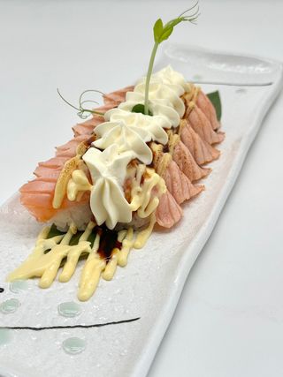 66. Sake flambé  - 6 pezzi