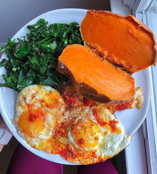 Arrowroots/Sweet Potatoes With Salad