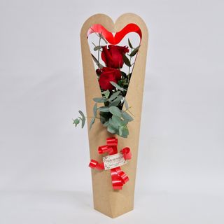 Bolso con 2 Rosas Rojas