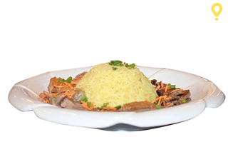 Plat de viande mélangé au riz