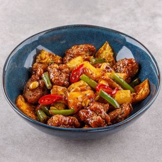 Курка з ананасом у соусі теріяки