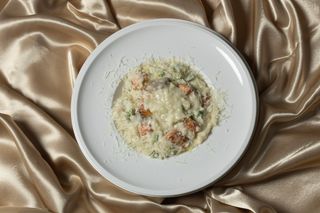 Risotto con salmone