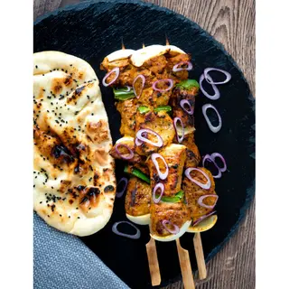 Lamb Mishkaki With Naan (12 Pieces) (Chef's Special)