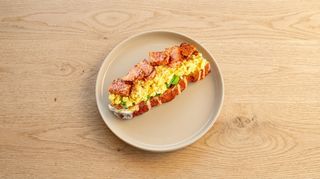 Ciabatta with salmon teryaki
