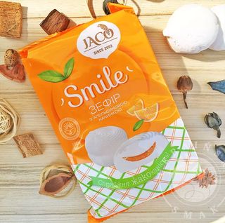 Zefir “Smile” z nadzeniem pomarańczowym “Żako” 300g