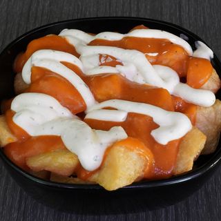 Patatas Bravas Doble Mixta (Ración)