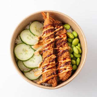 Donburi de Tempura de Camarón