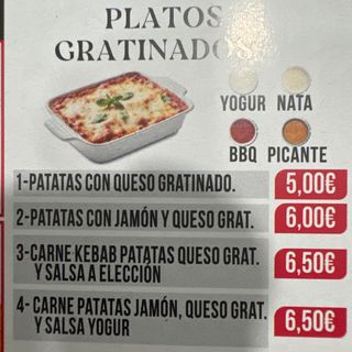 1. Patatas Con Queso Gratinado