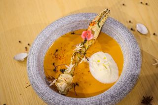 Сырный суп с Камчатским крабом