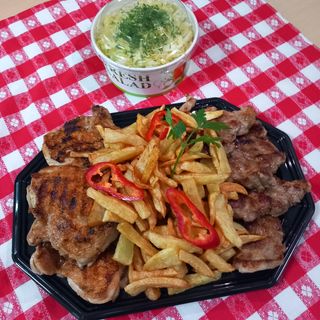 Ceafa porc si pulpa pui (4 persoane)