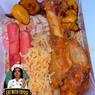 Noddles with Egg, Hotdog and Turkey