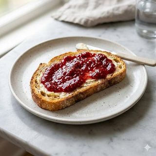 Tostada Con Mantequilla Y Mermelada