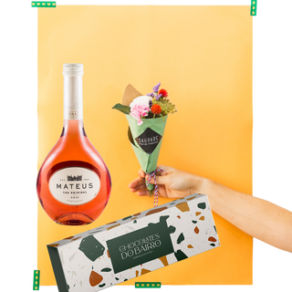 PACK CONE + VINHO ROSÉ + CHOCOLATE