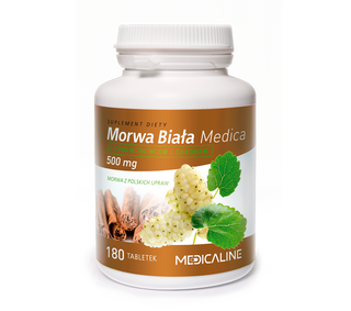 Morwa biała z cynamonem i chromem 500mg 180 kapsułek Aliness