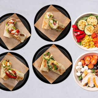 Party BOX 4 piada wrapy + 2 sałatki