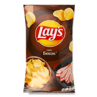 Чипси Lay's картопляні зі смаком бекону (120г)