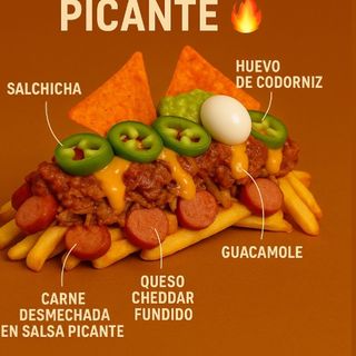 Salchipapa picante
