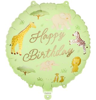 BALON Happy Birthday safari