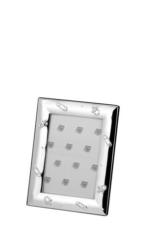 Rama foto argintata copii suzeta 9x13 cm