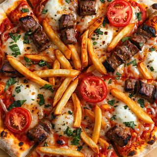 Pizza kebab patatine