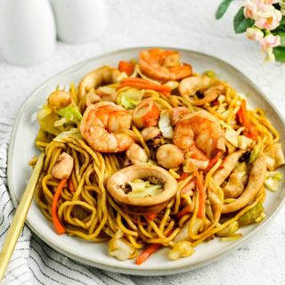 Pancit canton shrimps