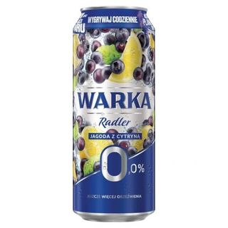 Piwo Warka 0% jagoda z cytryną puszka
