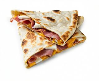 Piadina con prosciutto cotto e mozzarella