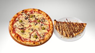 Capricosa 33cm + Calzone nocciola