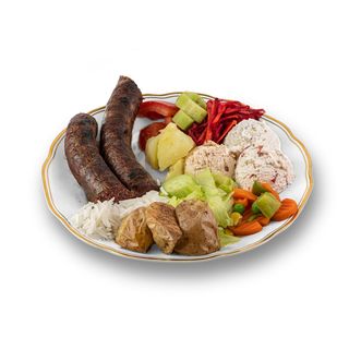 Телешки суджук с две гарнитури (420г)