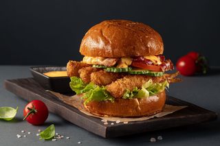 Бургер з креветками панко