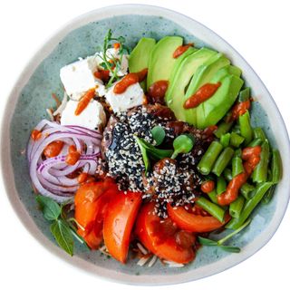 БОУЛ ЗІ СВИНИНОЮ-ТЕРІЯКІ на рисі Пілаф (480 г)