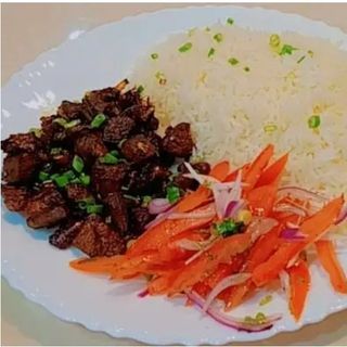 Beef Dry Fry served with ugali/rice