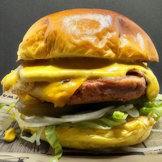 Hamburguesa Vegetariana Con Patatas Fritas (curry-mango)