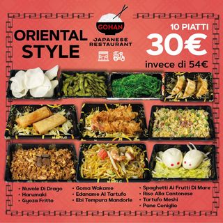Oriental style 10 piatti