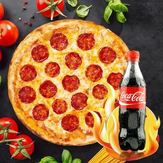 პიცა პეპერონი  8ნაჭრიანი კოკა-კოლა კლასიკი - 0,5ლ