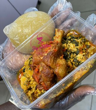 Eba and egusi 