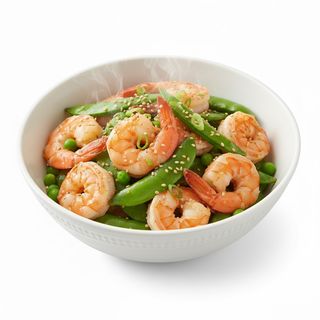 Gamberetti con piselli