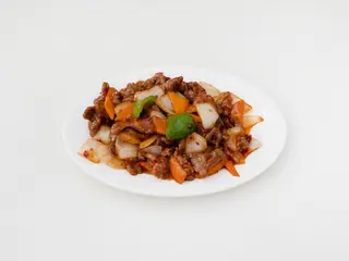 Ternera con salsa picante 