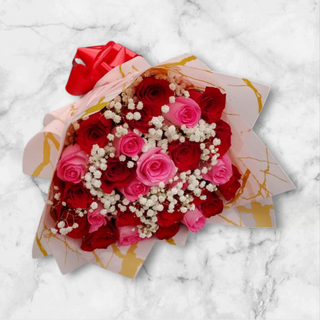 25pcs mini Red& pink bouquet 