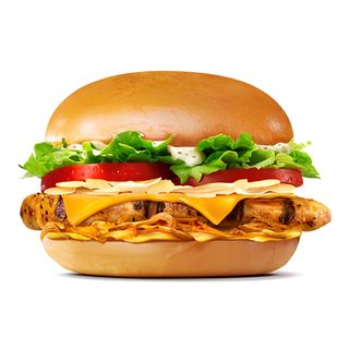 Бургер с курицей гриль и сыром / Chicken grill burger with cheese