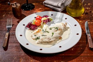 Piept de pui cu sos gorgonzola