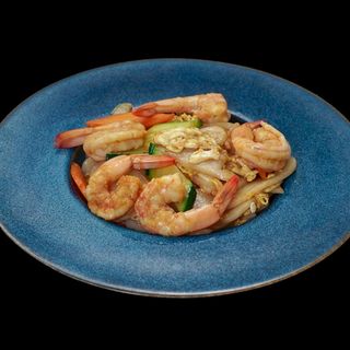 Gnocchi di Riso con Gamberi Verdure