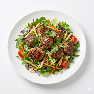 Ensalada de albóndigas chinas (凉拌瘦肉丸)