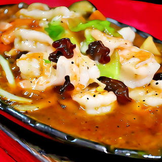 G6. Creveți la plită încinsă 铁板虾